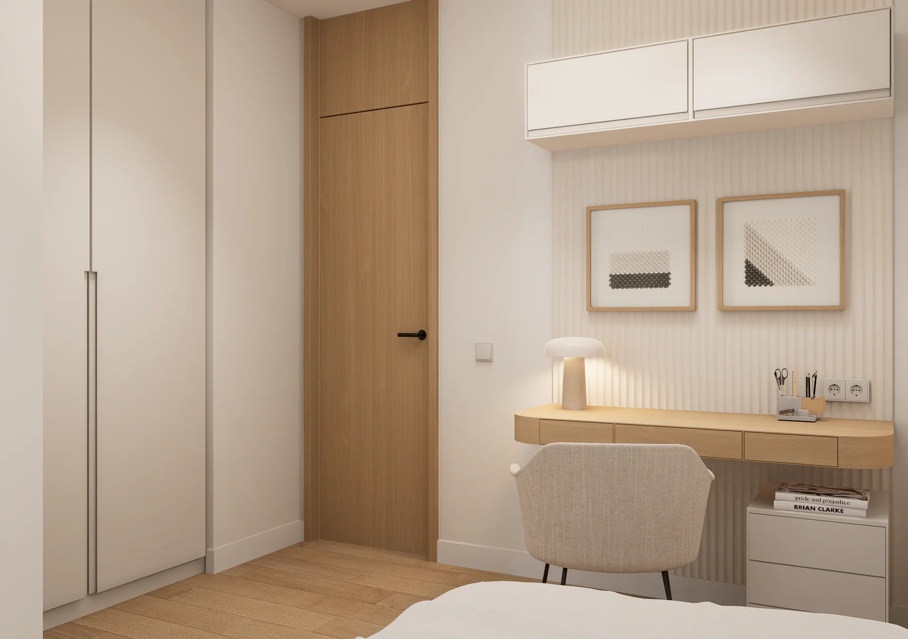 Dormitorio con zona de trabajo de Gañanía del Duque