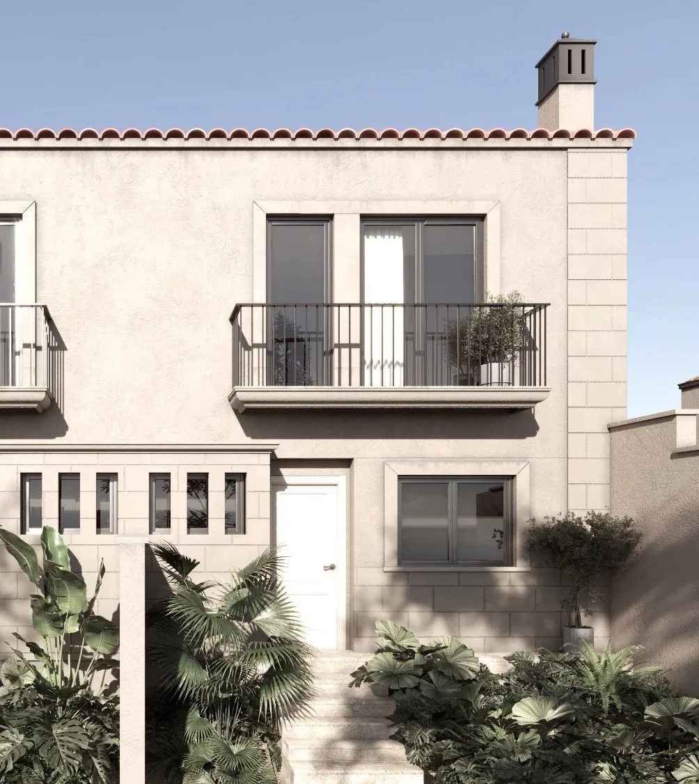 Fachada de una vivienda de Residencial Orion Plaza
