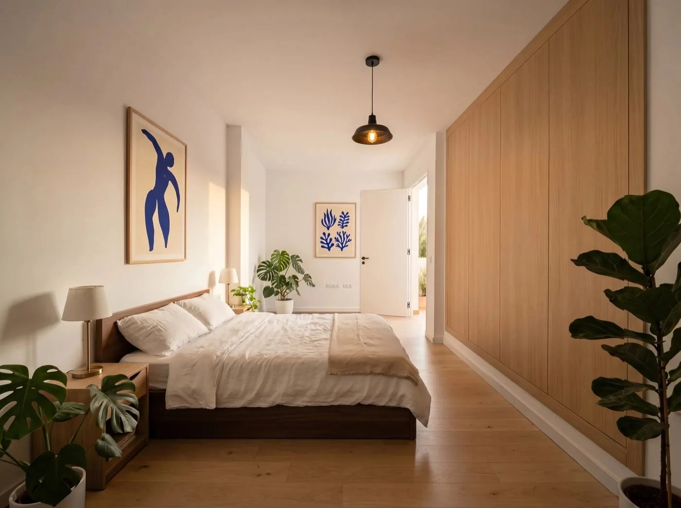 Dormitorio de una vivienda del Edificio Pilarica