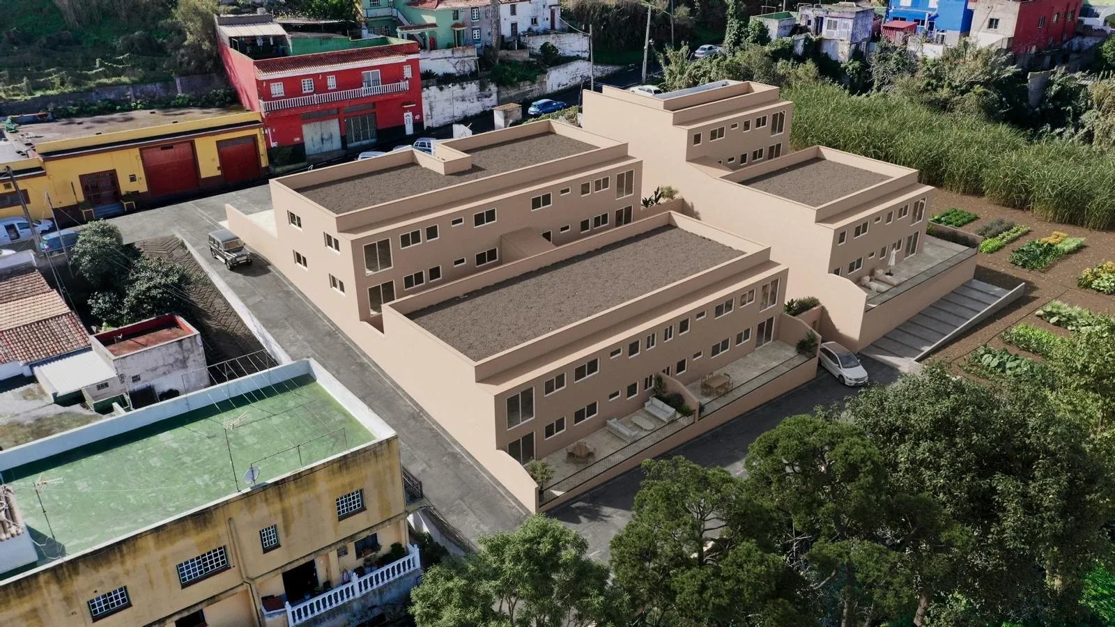 Vista del conjunto residencial Terrazas del Lomo