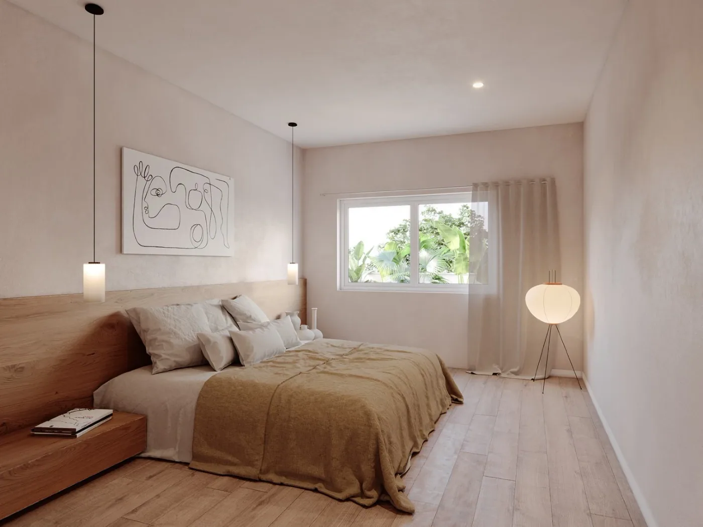 Dormitorio de una vivienda de Terrazas del Lomo